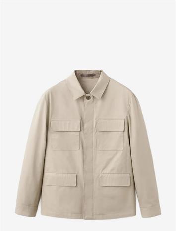 Mango 100% Cotton Multi-Pocket Jacket - Beige - XL