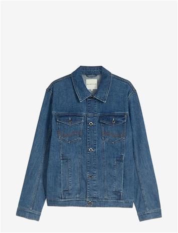 TOM TAILOR Denim Jacket - MID STONE BRIGHT BLUE DENIM - M