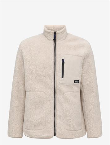 TOM TAILOR Teddy Jacket - DUSTY BEIGE - L