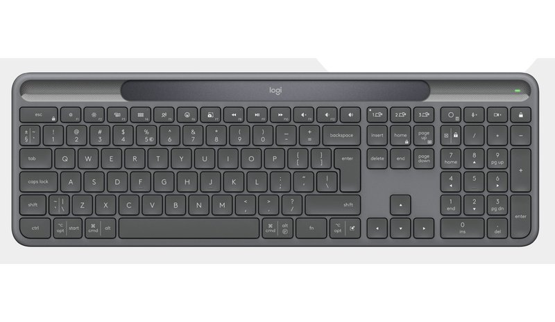 Logitech Signature Slim Solar + K980 for Business näppäimistö Universaali RF Wireless + Bluetooth AZERTY ranska Grafiitti 920-0