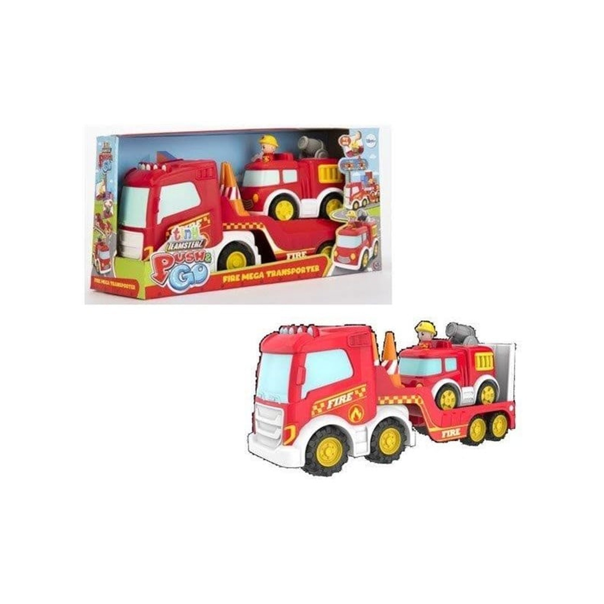 Teamsterz Tiny Push & Go Fire Transporte