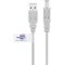 Goobay USB AB 300 HiSpeedCert 2.0 3m USB-kaapeli USB A USB B Harmaa 50832 – kuva 1