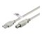 Goobay USB AB 300 HiSpeedCert 2.0 3m USB-kaapeli USB A USB B Harmaa 50832 – kuva 2
