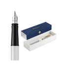 Waterman Impression White Lacquer G.T. Fountain pen F Blue ink