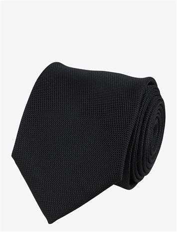 PORTIA 1924 Polyester Tie Solid - BLACK - One Size