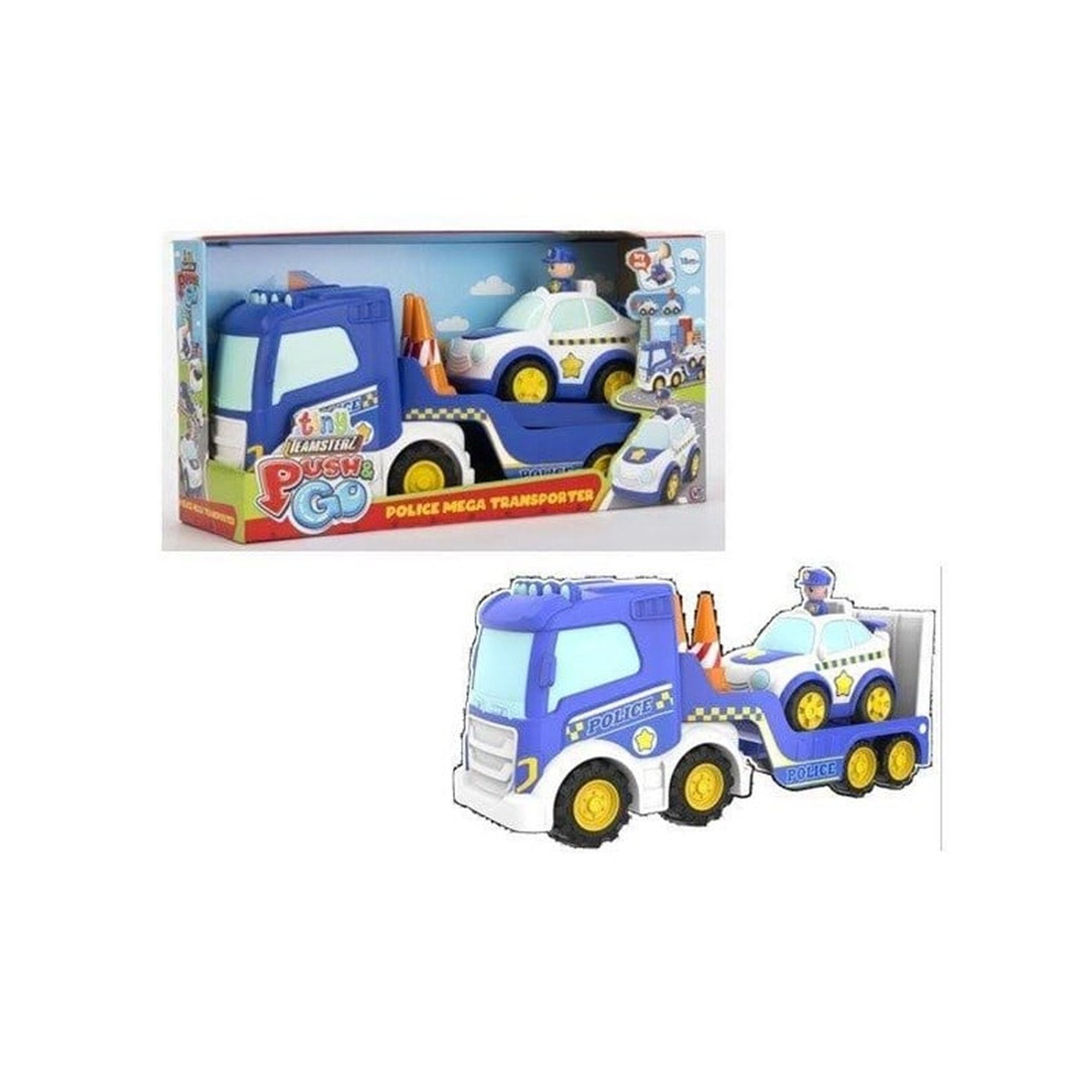 Teamsterz Tiny Push & Go Police Transpor