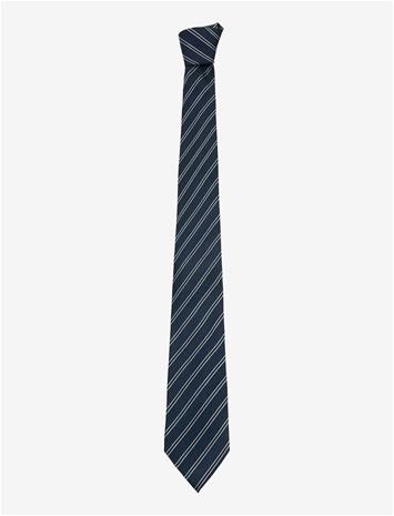 Mango Striped Tie With Combined Patterns - Navy - ONE SIZE