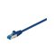 Cat 6a S/ftp Patchcord-kaapeli, 0,25 m, sininen – kuva 1