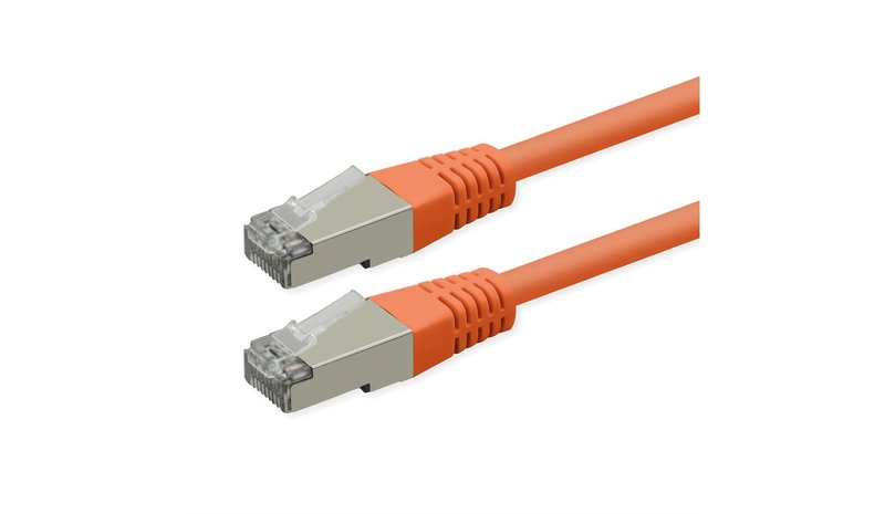 ROLINE S/FTP (PiMF) Patch Cord, Cat.6 (Class E), PoE, orange, 15 m 21.51.1397