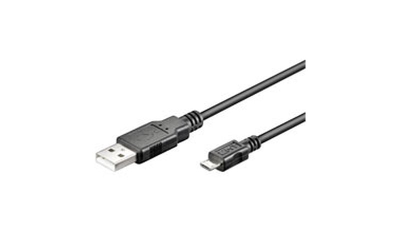 Goobay 95736 USB-kaapeli USB 2.0 0,15 m USB A Micro-USB B 0,48 Gbit/s Musta 95736