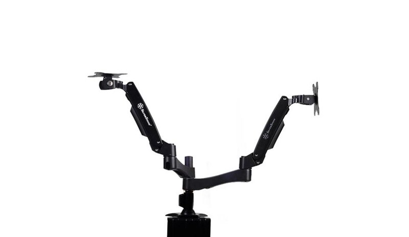 Silverstone SST-ARM22BC monitorin kiinnike ja jalusta 61 cm (24") Vastaanotto Musta SST-A