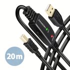 Axagon ADR-220B USB 2.0 A-M -> B-M active connecting/repeater cable 20m - Kabel - Digital/Daten USB-kaapeli USB A USB B 0,48 Gbit/s Musta ADR-2