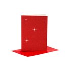 Creativ Company Cards and Envelopes 10.5x15cm Glitter Red - 4 pcs.