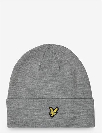 LYLE & SCOTT Basic Beanie - MID GREY MARL - One Size – kuva 2/2