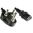 Microconnect Power cord South Africa Type B+C - C13, black, Big Plug, H05VV-F 3G 0.75 mm², 10A-250V, 1.8 m MC-SAFBC-C13018