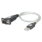 Techly IDATA USB-SER-2T sarjakaapeli Läpinäkyvä 0,45 m USB A-tyyppi DB-9 IDATA