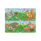 Larsen Puzzles Rabbit squirrel hedgehog and fox puzzle - 4 assorted designs - 5 pieces Mini (18.3 x 14.3 cm) 2D Palapelit