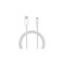 ESSENTIALS by UPSTRÖM 60W USB-A to USB-C Cable 2.5m - White – kuva 1