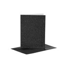 Creativ Company Cards and Envelopes 10.5x15cm Glitter Black - 4 pcs.