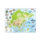 Larsen Puzzles Asia Topographical Map Jigsaw Puzzle - 63 pieces Maxi (36.5 x 28.5 cm) 2D Palapelit