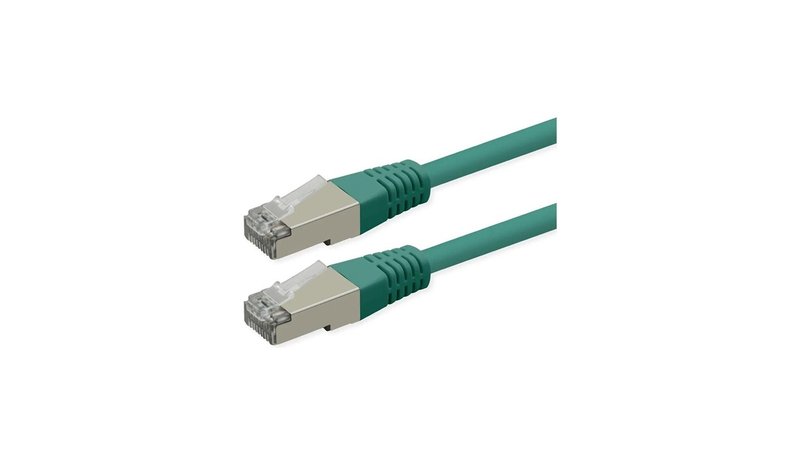 ROLINE S/FTP (PiMF) Patch Cord, Cat.6 (Class E), PoE, green, 2 m 21.51.1343 – kuva 1/2
