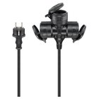 Pro Outdoor Triple Extension Cable - Power (CEE 7/7) - Type E/F Plug - Musta - 5m