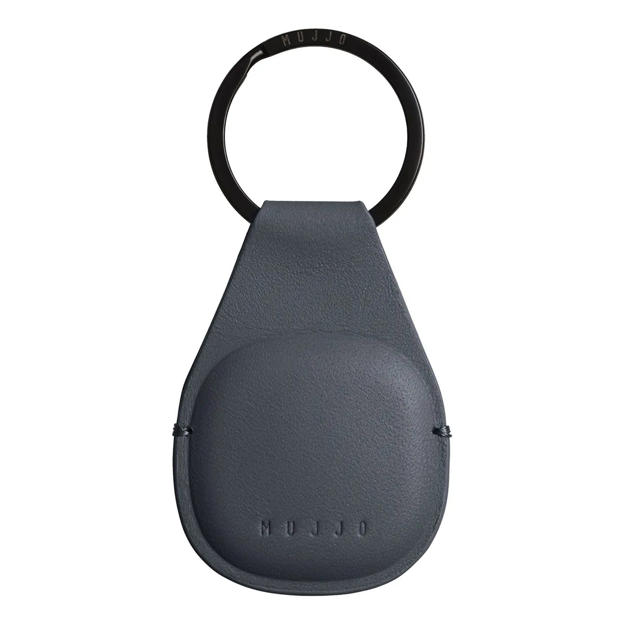 Mujjo Leather AirTag Keychain - Basalt