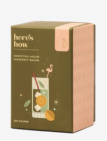 HERE'S HOW Memoryspel Cocktail - MULTI-COLOURED - One Size