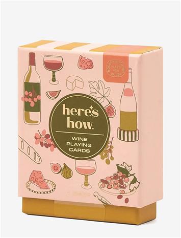 HERE'S HOW Spelkort Wine - MULTI-COLOURED - One Size