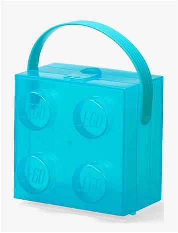 LEGO Box W. Handle Translucent Light Blue