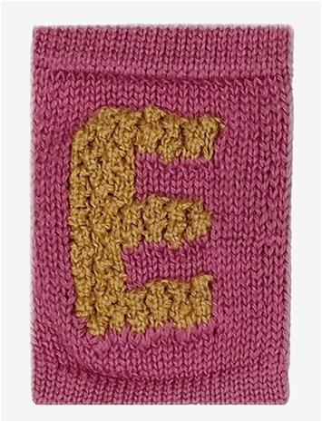 SMALLSTUFF Knitted Letter E, Rose - E PINK - One Size 10 cm