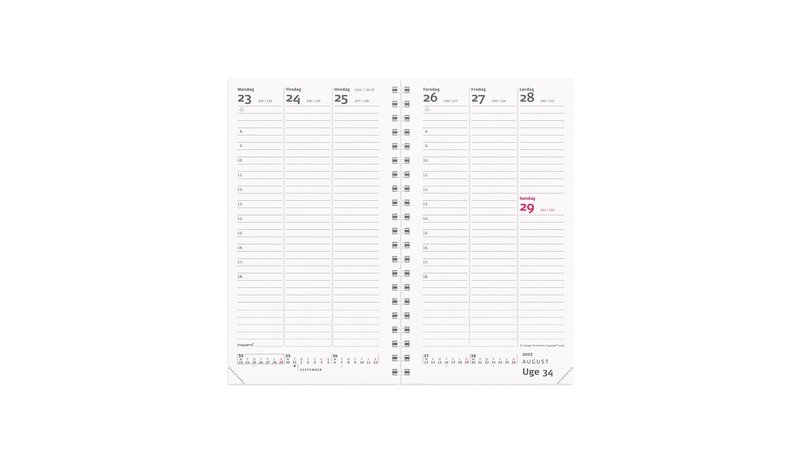 Mayland Week Planner højformat REFILL 2027 – kuva 1/1
