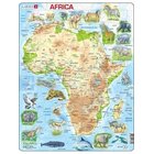 Larsen Puzzles Africa Topographic Map Jigsaw Puzzle - 63 pieces Maxi (36.5 x 28.5 cm) 2D Palapelit