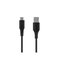 FIXED USB-A to USB-C Silicone cable - 0.3m - Black – kuva 1
