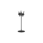 Multibrackets M stand - for 2 flat panels - single pole floorbase round B2B - black - Max 100 kg - recommended for 65"