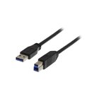 Deltaco USB3-130 - USB cable - USB Type B to USB Type A - 3 m