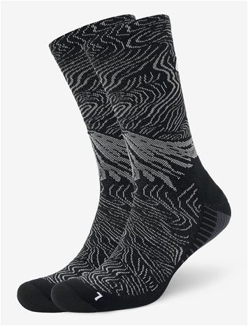 ASICS Fujitrail Graphic Crew Sock - BLACK/CLOUD GREY - XL
