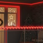 vidaXL Köysivalo 240 LED-valoilla Punainen 10 m Polyvinyylikloridi