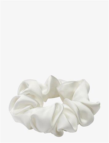 Lenoites Mulberry Silk Scrunchie – White