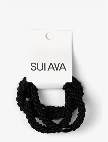 SUI AVA 4-pack Basic Essentials Elastics Black Beauty