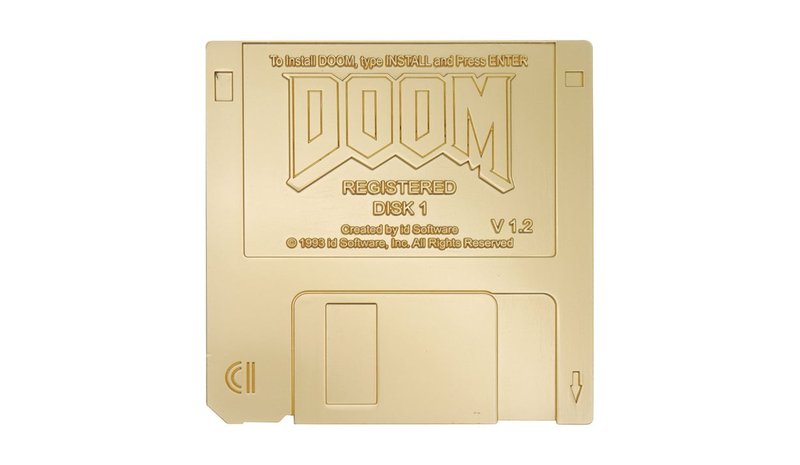 Figu: Doom - Replika Floppy Disk Gold Plated. Limited Edition FIGU