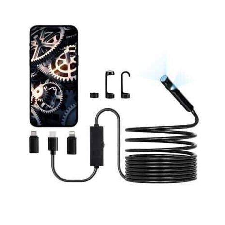 Endoskooppikamera LED-valolla, HD 1920P, IP67, 5 m kaapeli, Android/iOS
