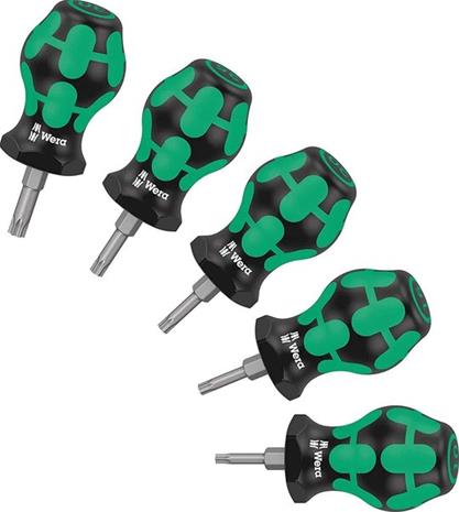 Wera Stubby Set TX 1 Screwdriver set Torx 5 pieces