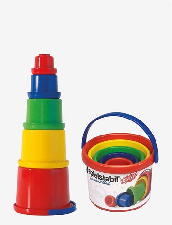 Spielstabil Stacking Cups 5 Pcs. - Red - ONE SIZE