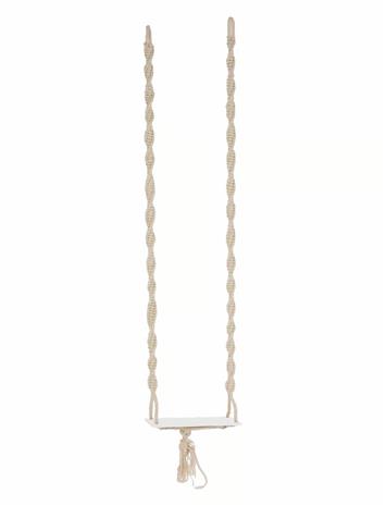 J-Line Swing Set Boho Cotton/Wood Beige - White - ONE SIZE