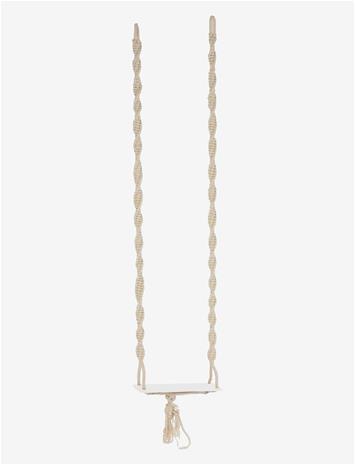 J-Line Swing Set Boho Cotton/Wood Beige - White - ONE SIZE