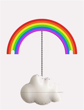 Winkee Tefilter - Rainbow Tea Infuser - Multi/patterned - H6CM