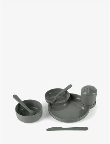 Dantoy - Children's Tableware Olive Green 7 Pieces.