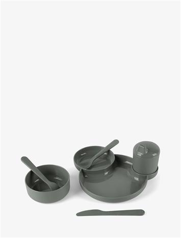 Dantoy - Children's Tableware Olive Green 7 Pieces.