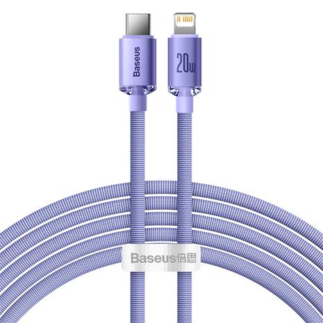 Baseus Crystal cable USB-C to Lightning 20W PD 2m (violet)